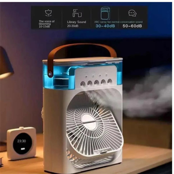 3-in-1 Mini Air Cooler – Chill, Humidify & Glow