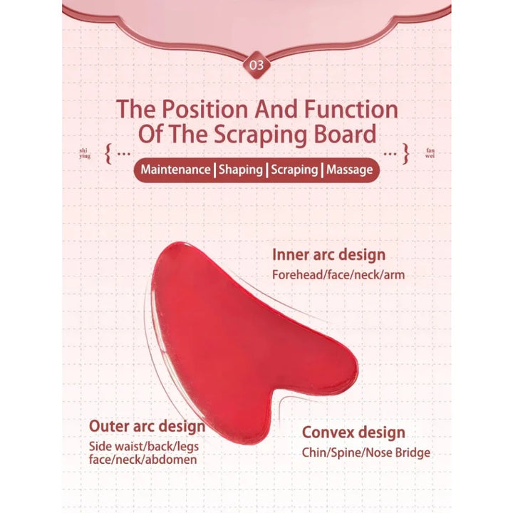 3pcs Resin Roller & Gua Sha Set - Facial & Body Massage for Beauty & Health