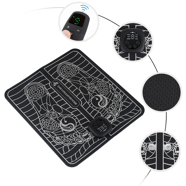 EMS Electric Foot Massager Mat - Relieve Pain & Boost Circulation