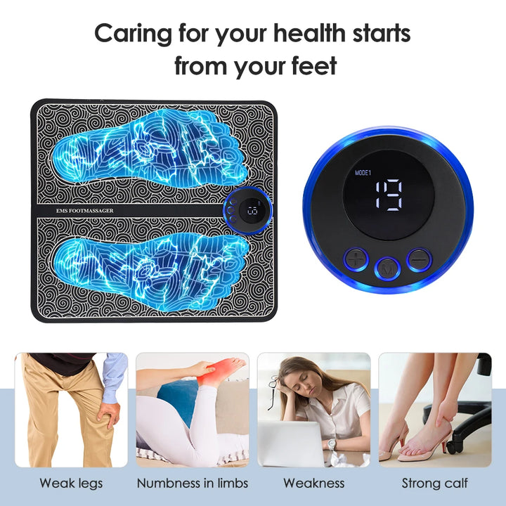 EMS Electric Foot Massager Mat - Relieve Pain & Boost Circulation