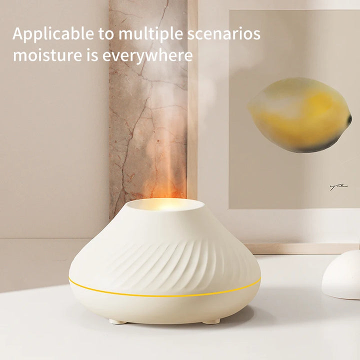 Flame LED Aroma Diffuser – Cozy Mist & Ambient Glow