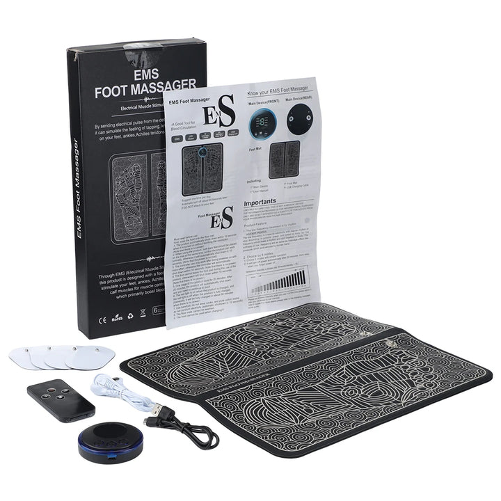 EMS Electric Foot Massager Mat - Relieve Pain & Boost Circulation