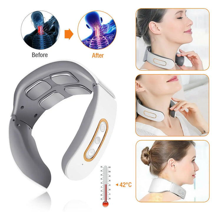 Smart Neck Massager – Deep Relief with Heat & Pulse Therapy**