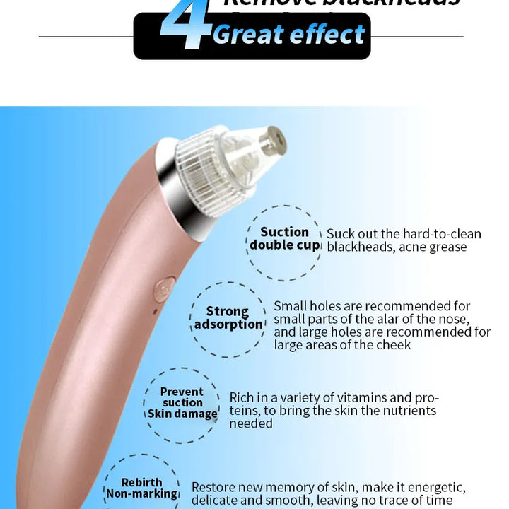 Blackhead remover beauty instrument electric cleanser facial pore cleaner blackhead remover