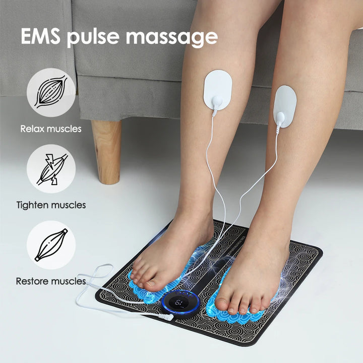 EMS Electric Foot Massager Mat - Relieve Pain & Boost Circulation
