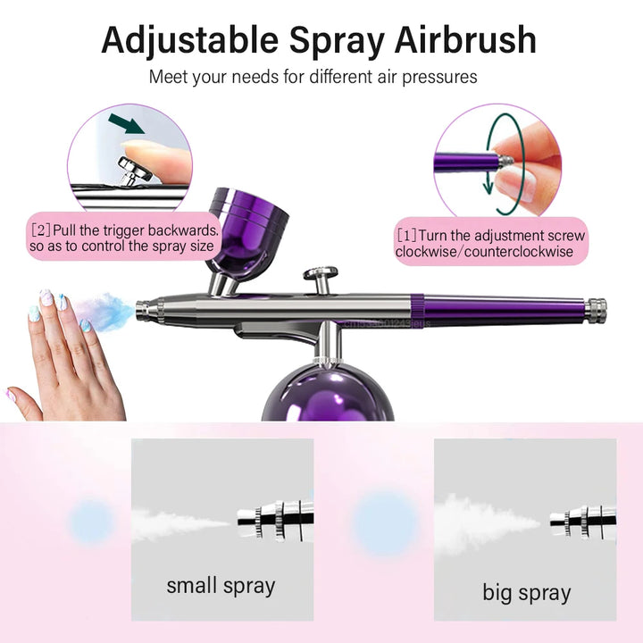Rechargeable Portable Airbrush - Precision for Nail Art, Crafts & Painting