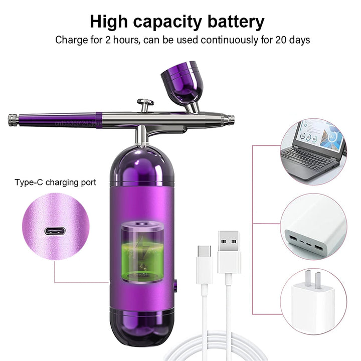Rechargeable Portable Airbrush - Precision for Nail Art, Crafts & Painting