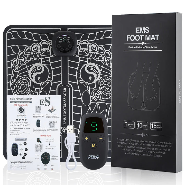 EMS Electric Foot Massager Mat - Relieve Pain & Boost Circulation
