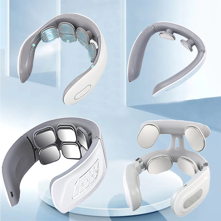 NeckEase™ Portable Smart Neck Massager – Deep Tissue, Heat & Vibration Therapy