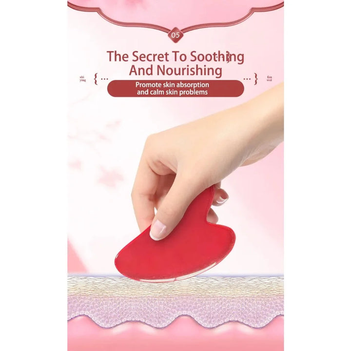 3pcs Resin Roller & Gua Sha Set - Facial & Body Massage for Beauty & Health