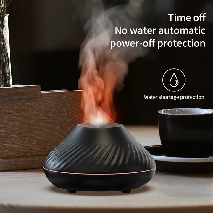 Flame LED Aroma Diffuser – Cozy Mist & Ambient Glow