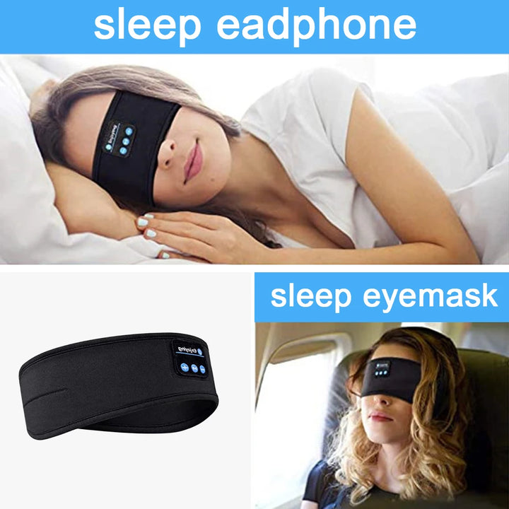 Bluetooth 5.4 Sleep Headphones with Microphone Soft Washable Elastic Breathable Headband Long Battery Life for Travel Sports